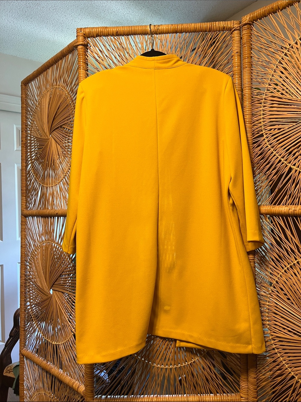 NY&C Women's Bright Mustard Open-Front Blazer Jacket - Picture 2 of 14